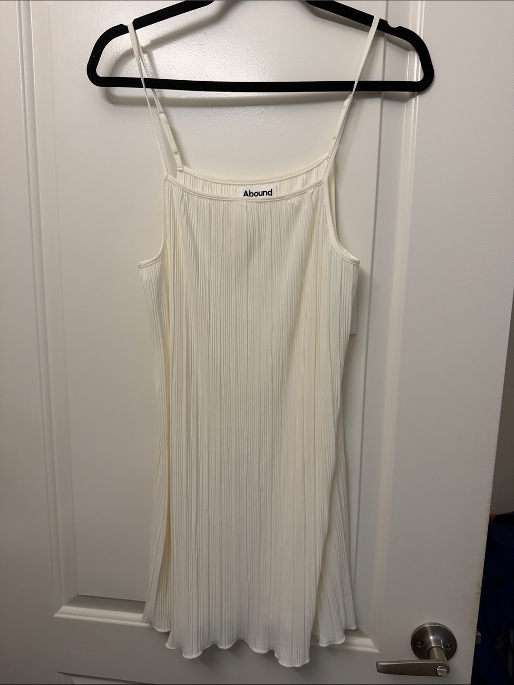 Abound Ivory Pleated Mini Slip Dress size L